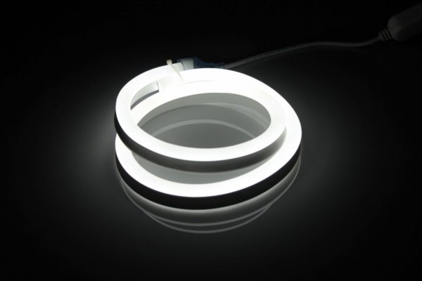 LM-220V-2835-120P-big size-W Световая гирлянда Гибкий неон LED NEON FLEX белый,12х25мм, УЗКИЙ  фото 1