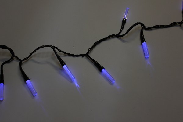 LED-LINE-10-AC-LI-O/GP-24V-B Светодиодная гирлянда 1м, 24V, IP44, синие LED/насадка Капсула 5,5*1см фото 3