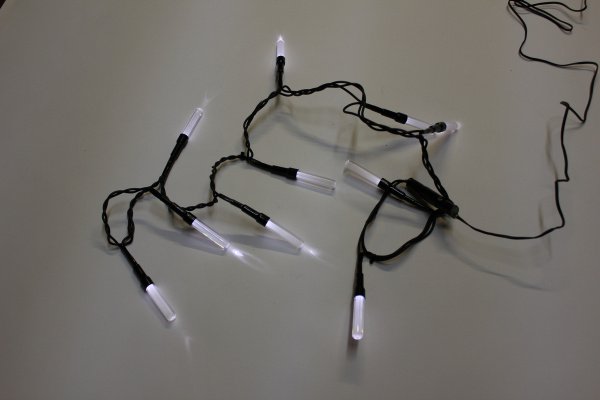 LED-LINE-10-AC-LI-O/GP-24V-W Светодиодная гирлянда 1м, 24V, IP44 белые LED/насадка Капсула 5,5*1см фото 2
