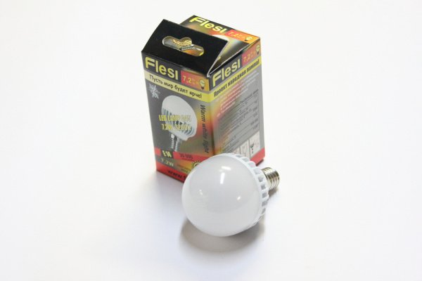 10шт. LED G45-7.2W 220-240V E14 3200K 45х81мм фото 2