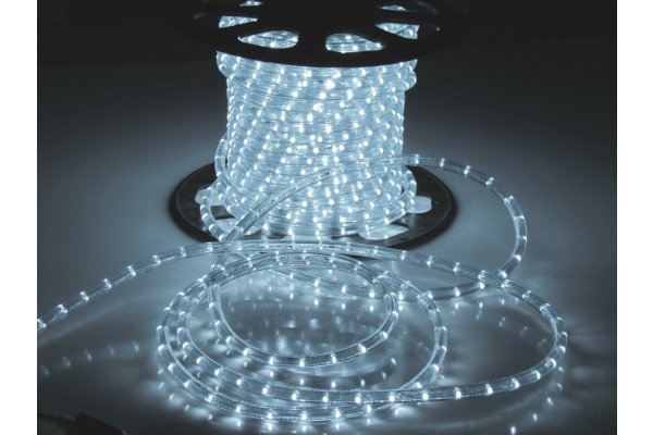 LED-DL-2W-100M-1M-12V-W Светодиодная гирлянда дюралайт фиксинг, белый, 12V, D13мм, 36LED/метр, кратн фото 1