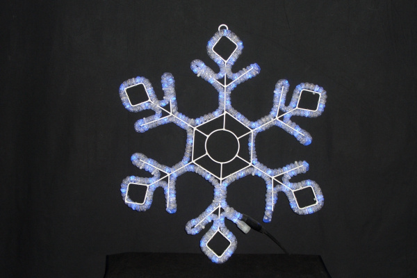 LED-XM(FR)-2D-CK012-B-24 Снежинка синяя 60.5х52см фото 2