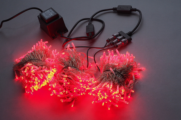 F   Красный LED-BS-200*3-20M*3-24V-R прозрачный пр. (Flash через каждые 7 светодиодов) фото 2
