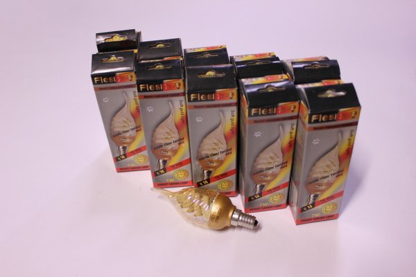 O/W 10шт. Лампа энергосберегающая Flesi candle 7W 220V E14 2700K 10шт/упак фото 1