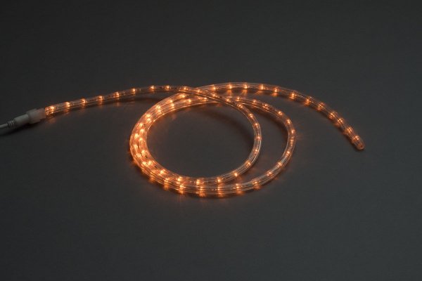 LED-DL-3W-100M-2M-240V-O Светодиодная гирлянда дюралайт чейзинг, оранжевый, D13мм, 36LED/метр,  IP65 фото 3