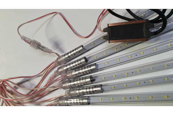 2018 Сосульки Трубки D12mm, 10шт 0,5М Бел. LED-PLM-SNOW-540SMD-0.5*4.5M-10-12V-W  не соединяемая фото 2