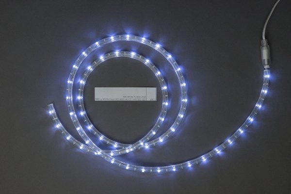 LED-СDL-2W-3.33CМ-100M-220V-PW3 Светодиодная гирлянда дюралайт фиксинг, белые светодиоды, 11,5мм, 30 фото 1