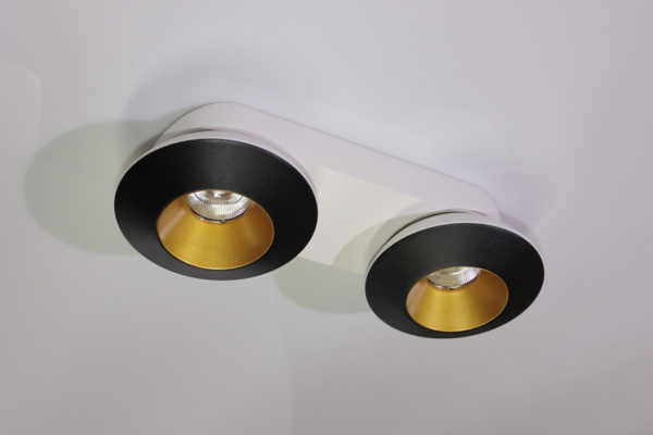 Накладное декоративное кольцо (черное/золото) в светильник серии ROUND-OUT-02/03 and ROUND-IN-03/04 фото 3