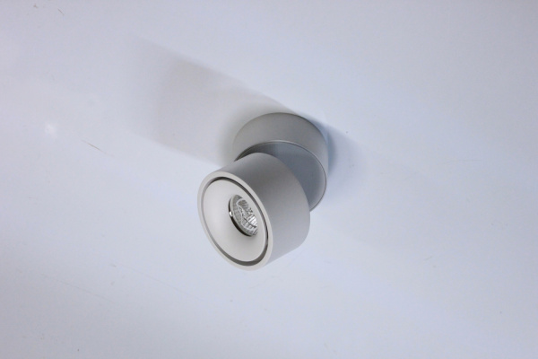 Потолочный накладной светильник ROUND-OUT-01-1-WH-WW (теплый белый свет, белый корпус) фото 1