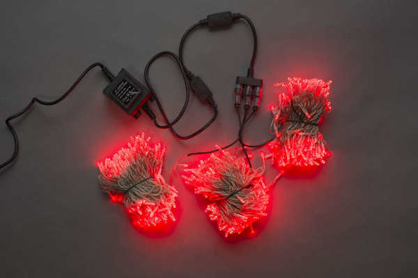 F   Красный LED-BS-200*3-20M*3-24V-R прозрачный пр. (Flash через каждые 7 светодиодов) фото 2