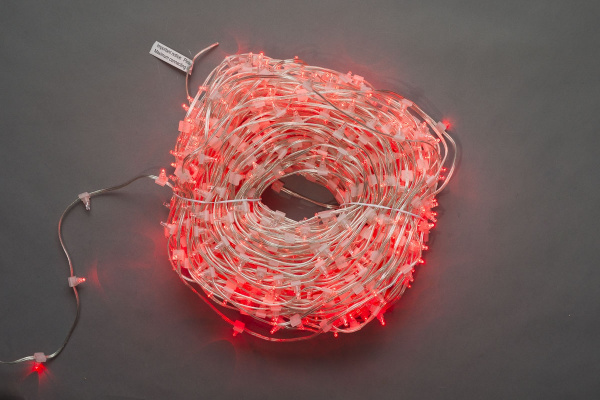 LED-LP-15СМ-100M-12V-R, Красный цвет, прозрачный провод (без колпачка) фото 1