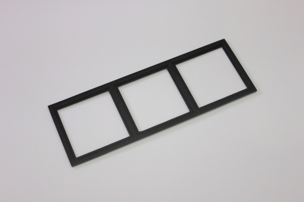 Декоративная тройная рамка (черная) под светильник серии SQUARE-IN-01 фото 1