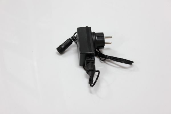 Источник питания для гирлянд серии LED-PLS-100/200-10M/20M-24V (черный провод) фото 2