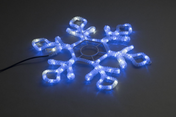 LED-XM(FR)-2D-CK022-30'-B-F(W) Синяя Снежинка 79х69см с белыми Flash LED фото 2