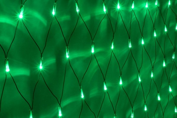 LED-XG-288-2*2M-230V-S Световая Гирлянда Сеть 2*2м, зеленые LED/черный провод, соединяемая Flesi фото 2