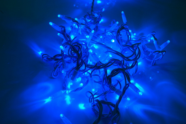 LED-PLR-192-20M-24V-B/W-W/O, цвет синий/белый провод, соед. (без шнура) 24В(Новый коннектор) фото 1