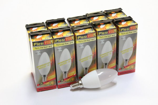 10шт. LED C37/SXW 7W 220-240V E14 3200K Свеча 37х102мм фото 1