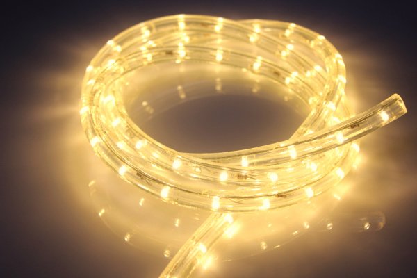 LED-DL-2W-100M-2M-240V-WW Светодиодная гирлянда дюралайт, фиксинг, белый теплый, D13мм, 36LED/метр,  фото 1