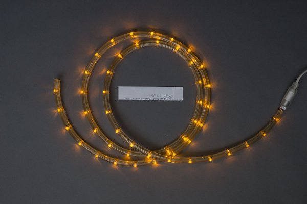 LED-СDL-2W-100M-220V-4CM-Y Светодиодная гирлянда дюралайт фиксинг, желтые светодиоды, D11,5мм, 25LED фото 1