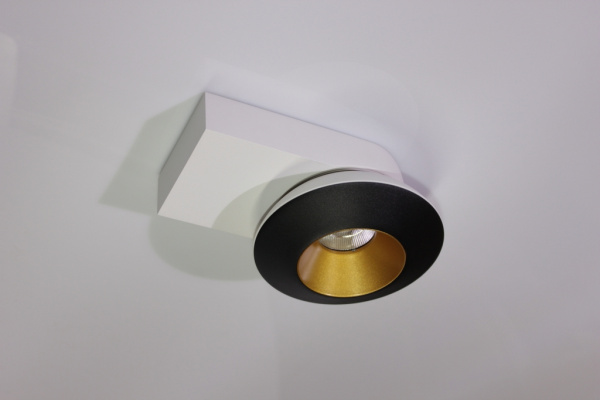 Накладное декоративное кольцо (черное/золото) в светильник серии ROUND-OUT-02/03 and ROUND-IN-03/04 фото 4