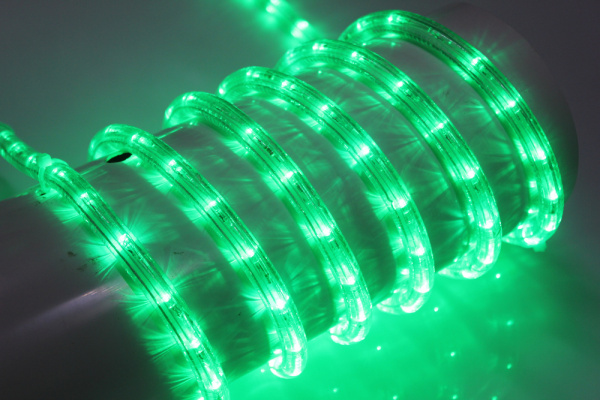 LED-DL-2W-100M-2M-240V-G- Flash (каждый 6-ой), зеленый,13мм, (2м) фото 1
