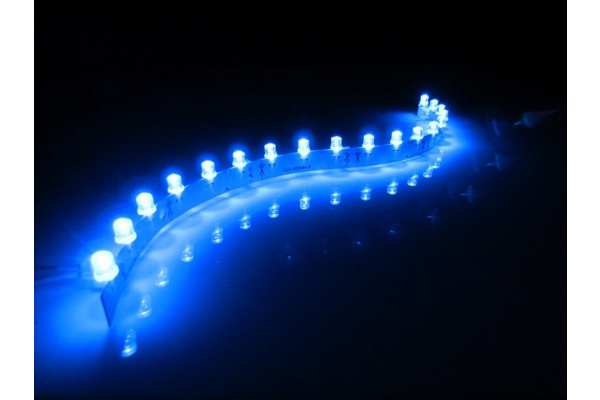 LED 18 12V 1.6W Гибкая линейка Flex (30*1 см), син фото 1