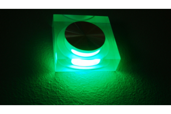 FL55SH-SP  GREEN LED свет.квад, встр. в стену 1*1W фото 1