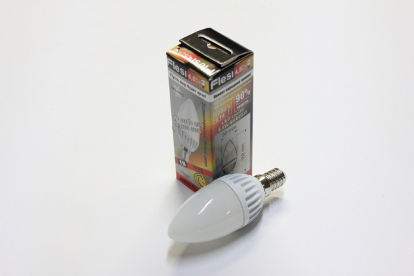 10шт. LED candle-4,5W 220V E14 4200K Свеча 4,5W, 220V фото 2