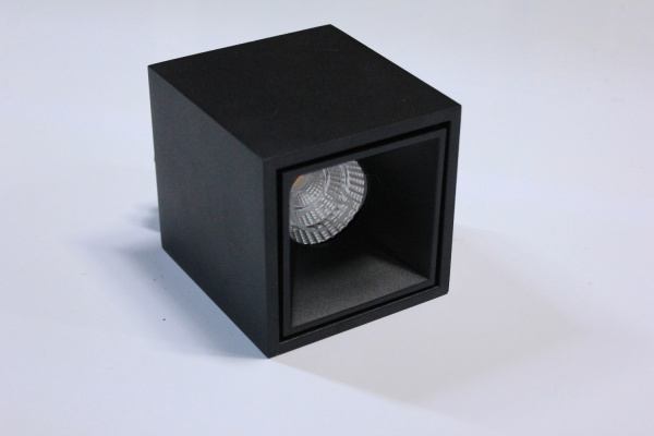 Потолочный накладной светильник SQUARE-OUT-01-1-BL-WW (теплый белый свет, черный корпус)  фото 2