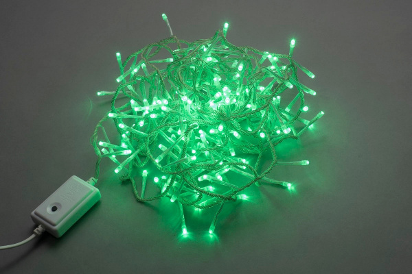 LED-BW-200-10M-240V-G, зеленая на прозрачном пров фото 2