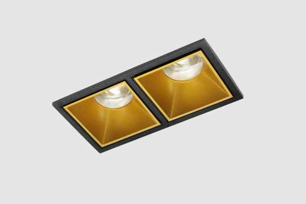 Декоративная двойная рамка (черная) под светильник серии SQUARE-IN-01 фото 2