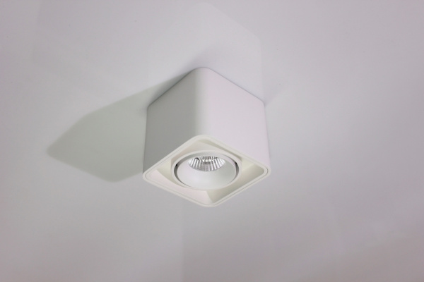 Потолочный накладной светильник SQUARE-OUT-01-WH-WW (теплый белый свет, белый корпус)  фото 1