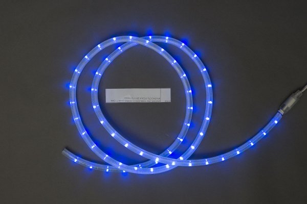 LED-СDL-2W-100M-220V-3.33CM-B V1 Светодиодная гирлянда дюралайт фиксинг, синие светодиоды, 11,5мм, 3 фото 1