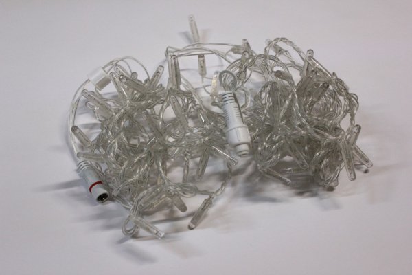 LED-PLS-100-10M-240V-LG/C-W/O, светло-зелен/прозр. провод, соед (без сил шнура) С КОЛПАЧКОМ  фото 3