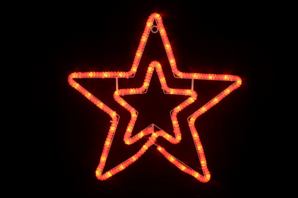 LED-XM(FR)-2D-CK020-R Звезда красная 55*54 см фото 1